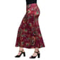 Womens 24/7 Comfort Apparel Wine Paisley A Line Maxi Skirt - image 3