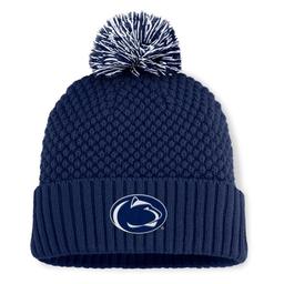 Mens Fanatics Penn State Bubble Cuff Knit Hat with Pom