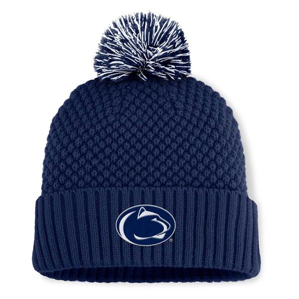 Mens Fanatics Penn State Bubble Cuff Knit Hat with Pom
