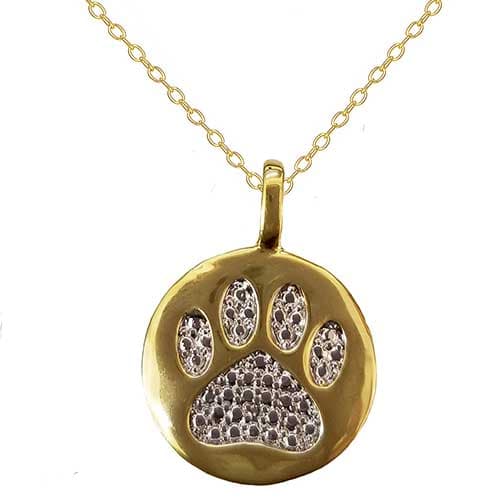 Accents by Gianni Argento Diamond Accent Paw Pendant Necklace