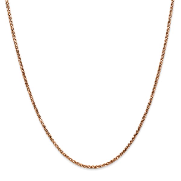 Gold Classics&#40;tm&#41; 1.8mm. 14kt. Rose Diamond Cut Spiga Necklace - image 