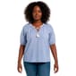 Womens Erika Puff Sleeve Calypso Clip Dot Tie Neck Blouse - image 1