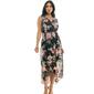 Womens Luxology Sleeveless Chiffon Asymmetric Hem Midi Dress - image 1