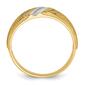 Mens Gentlemens Classics&#8482; 14kt. Gold Rhodium Stripe Diamond Ring - image 2