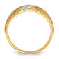 Mens Gentlemens Classics™ 14kt. Gold Rhodium Stripe Diamond Ring - image 2