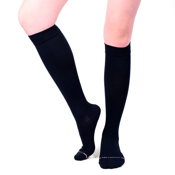 Womens Dr. Motion Basic Solid Microfiber Knee High Socks - image 