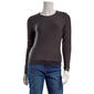 Juniors Derek Heart Long Sleeve Brushed Lace Hem Tee - image 1