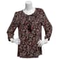 Petite Preswick & Moore(R) 3/4 Sleeve Floral Leaf Blouse - image 1