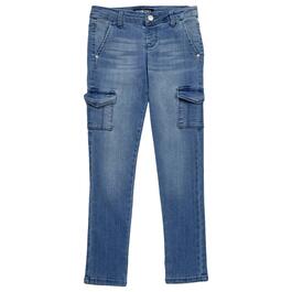 Girls &#40;7-12&#41; Blue Spice Denim Cargo Pocket Skinny Jeans