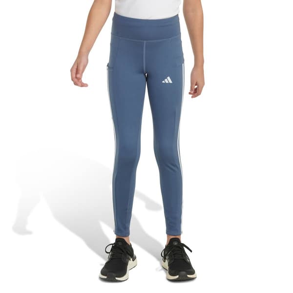 Girls &#40;7-16&#41; adidas&#40;R&#41; 3 Stripe Cell Pocket Tight Leggings - Navy