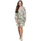 Womens Absolutely Famous Long Sleeve Print Faux Wrap Dress - image 1