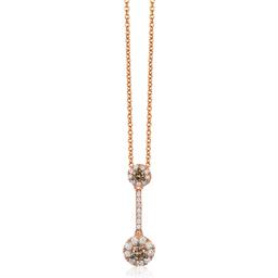 Le Vian(R) Rose Gold White & Brown Diamond Circle Pendant