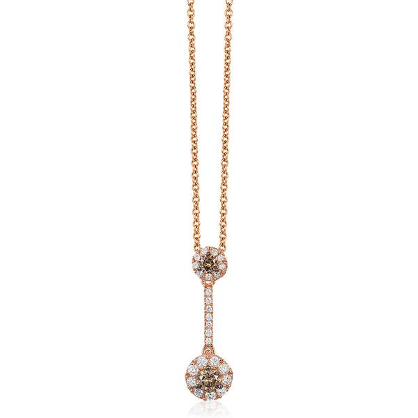 Le Vian(R) Rose Gold White & Brown Diamond Circle Pendant - image 