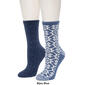 Womens Cuddl Duds® 2pk. Large Snowflake Ribbed Crew Socks - image 4