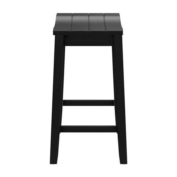 HH2 Home Fiddler Black Backless Saddle Seat Counter Height Stool