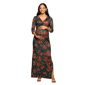 Womens 24/7 Comfort Apparel Abstract Print Maternity Maxi Dress - image 1