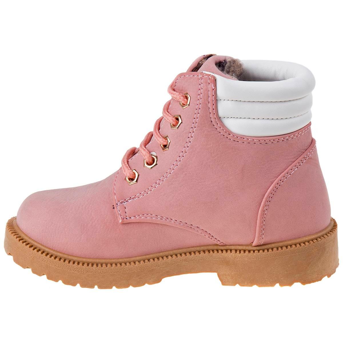 Big Girls Rugged Bear Lace-Up Boots