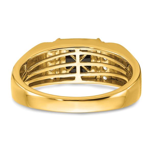 Mens Gentlemen’s Classics™ 14kt. Gold Onyx & 1/8ctw. Diamond Ring