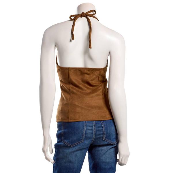 Juniors Madden Girl Knit Suede Studded Halter Top