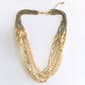 Ashley Cooper(tm) Shiny Gold Multi Row Necklace with Pearls - image 1