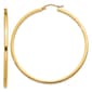Gold Classics(tm) 14kt. 55mm Square Tube Hoop Earrings - image 1