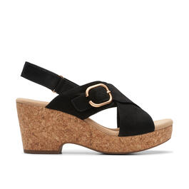 Womens Clarks Giselle Dove Wedge Sandals