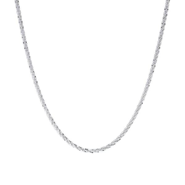18in. Sterling Silver Sparkle Chain Necklace - image 
