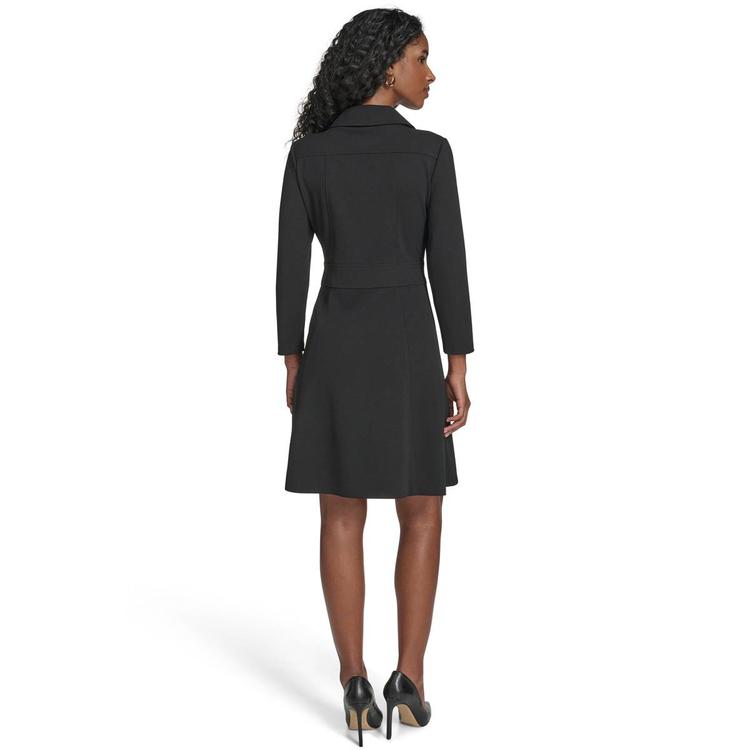 Womens Tommy Hilfiger Long Sleeve A-Line Crepe Dress