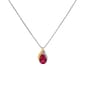 Gemstone Classics(tm) Created Ruby 10kt & Sterling Silver Pendant - image 1