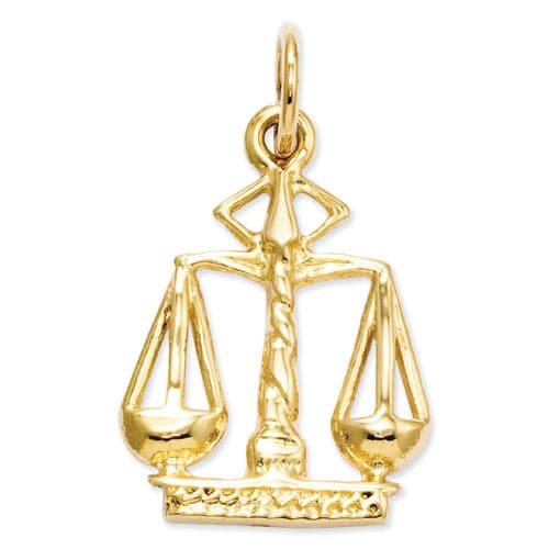 Gold Classics&#40;tm&#41; 14k. Gold Scales of Justice Charm - image 