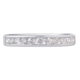 Nova Star® Sterling Silver 3/4ctw. Lab Grown Diamond Band Ring