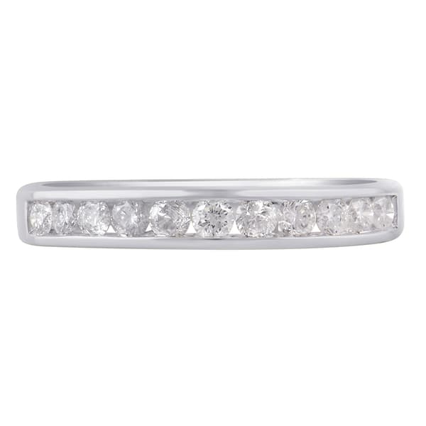 Nova Star® Sterling Silver 3/4ctw. Lab Grown Diamond Band Ring