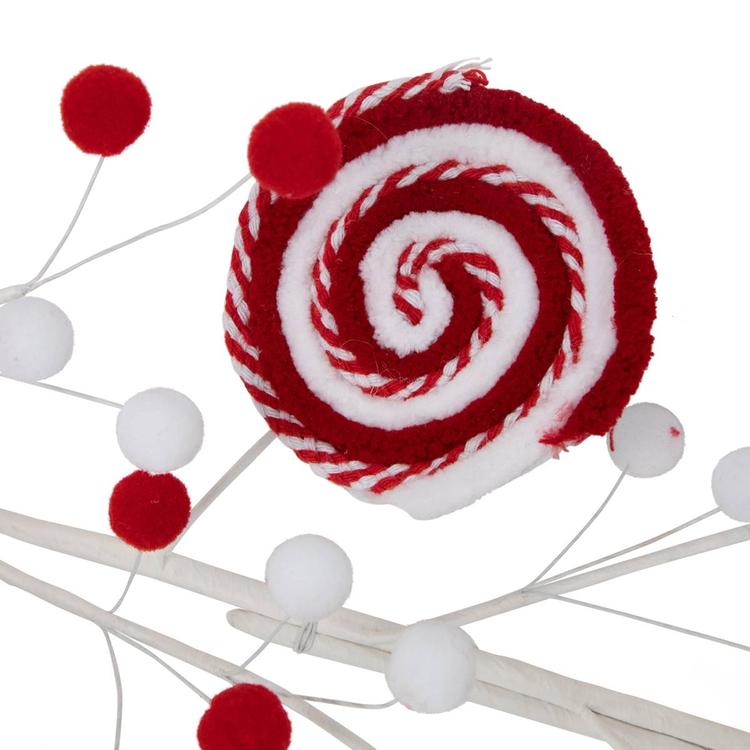 Northlight Seasonal 30in. Striped Candy Cane Swirls Pick
