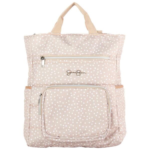 Jessica Simpson 2pc. Polka Dot Backpack Diaper Bag - image 
