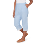 Womens Alfred Dunner Caribbean Blues Eyelet Embroidery Capris - image 3