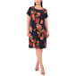 Plus Size MSK Short Sleeve Grommet Floral Shift Dress - image 1