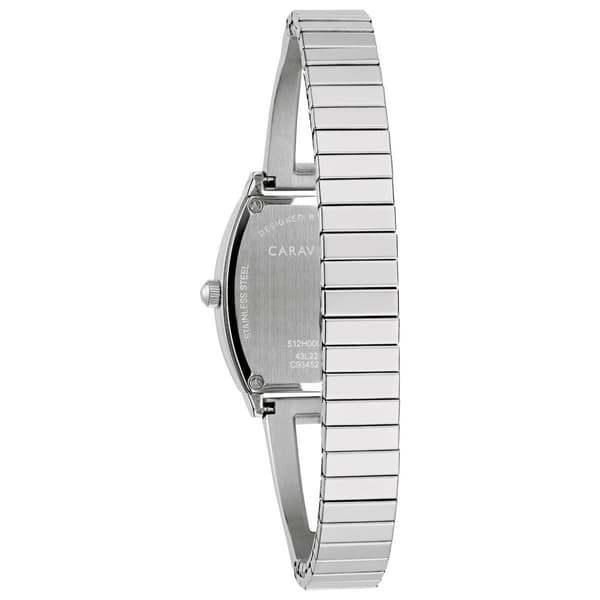 Womens Caravelle Blue Dial Stainless Steel Watch - 43L223