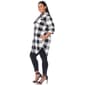 Plus Size White Mark Long Sleeve Roll Cuff Plaid Shirt Dress - image 3