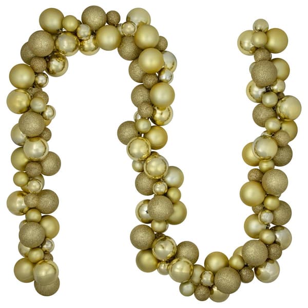 Northlight Seasonal 6ft. Shatterproof Gold Christmas Garland - image 
