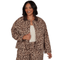 Plus Size Ruby Rd. Game of Luxe Leopard Denim Jacket - image 1