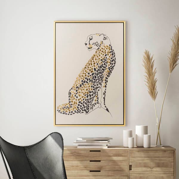 Artisan Home Gold Cheetah Canvas Wall Décor