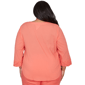Plus Size Alfred Dunner Resort Living Lace Scroll Henley Blouse - image 2