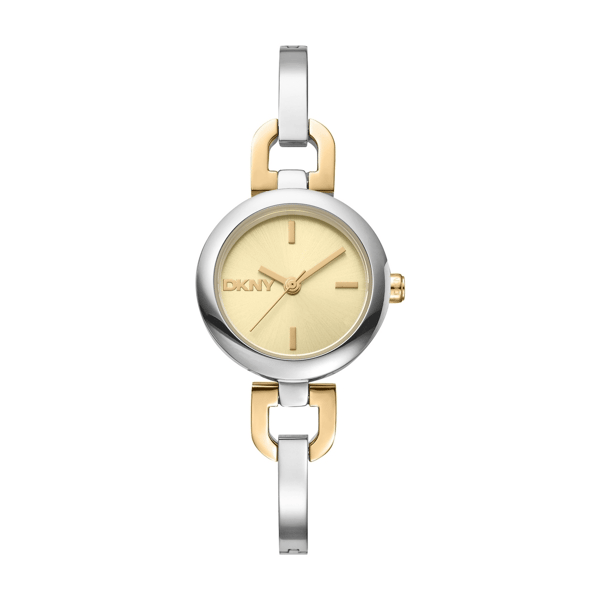 Womens DKNY Two-Tone Slim Half Bangle Watch - DK1L161M0065 - image 