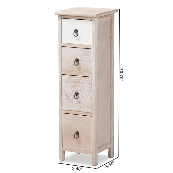 Baxton Studio Seanna Multi-Colored Wood 4-Drawer Storage Unit