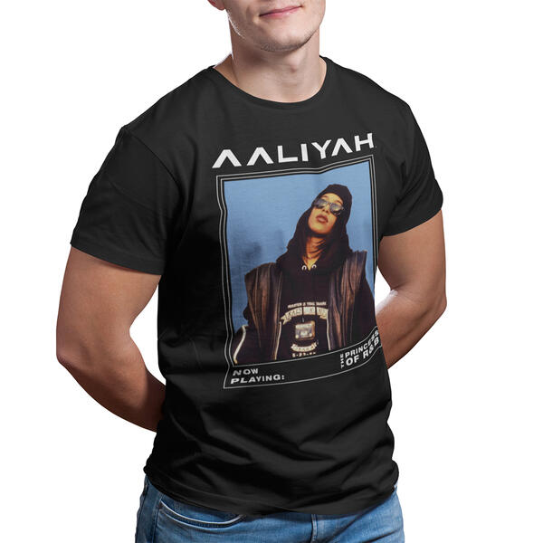 Young Mens Aaliyah Short Sleeve Graphic Tee - image 