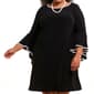 Plus Size MSK Bell Sleeve Piped Trim Shift Dress - image 3