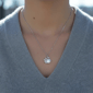 Saffron Sterling Silver Moissanite Diamond 16 Pendant Necklace - image 4