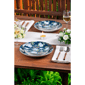 222 Fifth Nightingale 12pc Blue Florals Porcelain Dinnerware Set - image 4