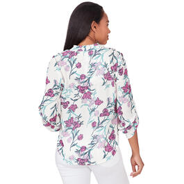Womens Emaline Athens Floral 3/4 Sleeve Blouse