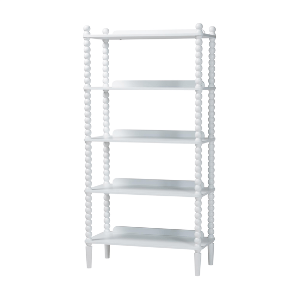 Baxton Studio Lucera Bobbin Open Frame 5-Tier Display Shelf - image 